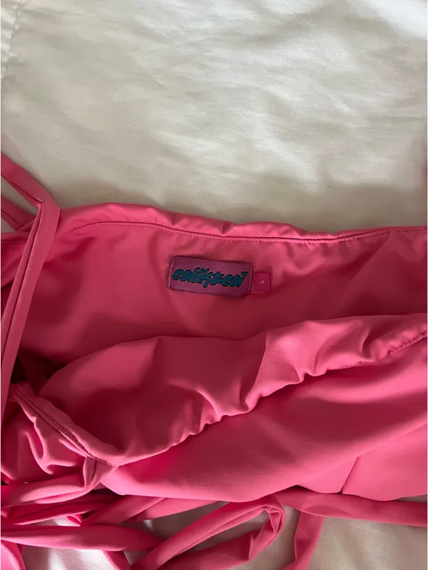 Cropped long sleeve top Pink Size L - Image 2