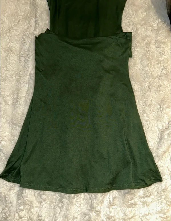 SheIn NWOT Solid Green Cami Long Soft Lounge Dress - Image 8