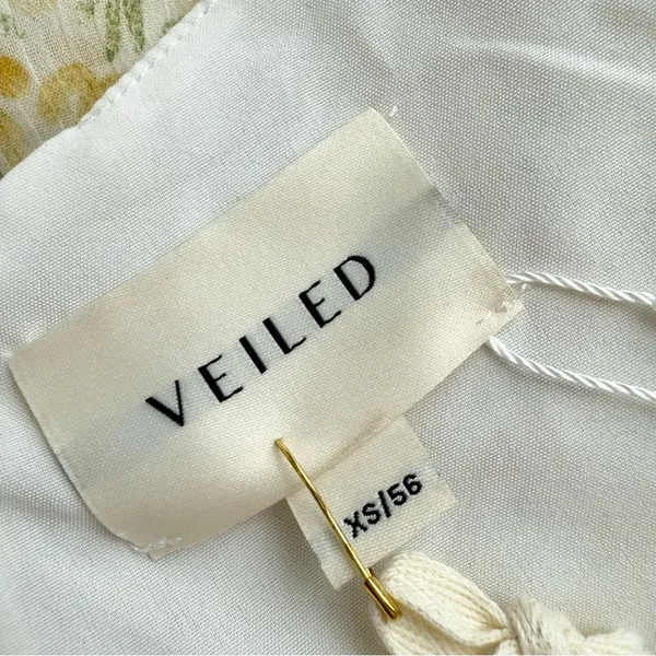 VEILED Randa Ruched Maxi Dress Honey Floral Sz XS NWT - Image 9