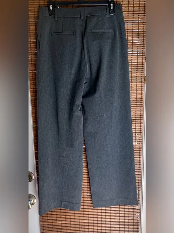 Musinsa Standard Woman Charcoal Wool Wide Leg Pants Size 28 US 6 - Image 9
