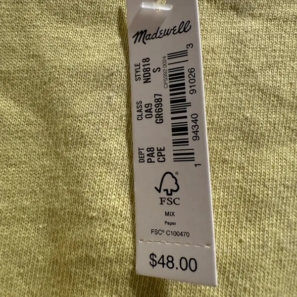 Madewell Tee‎ Banded Muscle Tee Size Small - Image 7