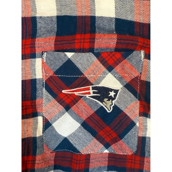 NFL New England Patriots Flannel Shirt Womens Large - Image 4