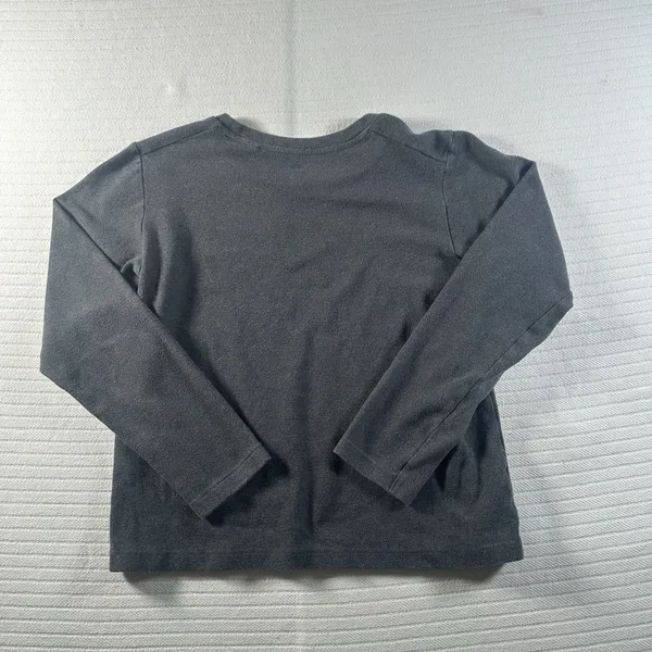 UNIQLO Women’s Small Gray Long Sleeve Crew Neck Minimalist Basic Top Shirt - Image 10