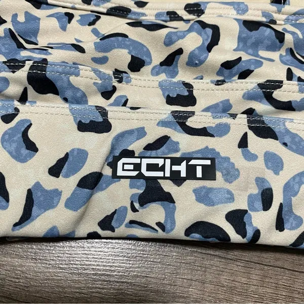 ECHT Blue and White Cheetah Print Sports Bra - Image 5
