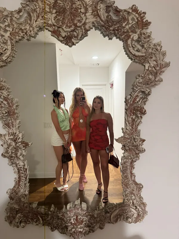 Red floral mini dress - Image 2