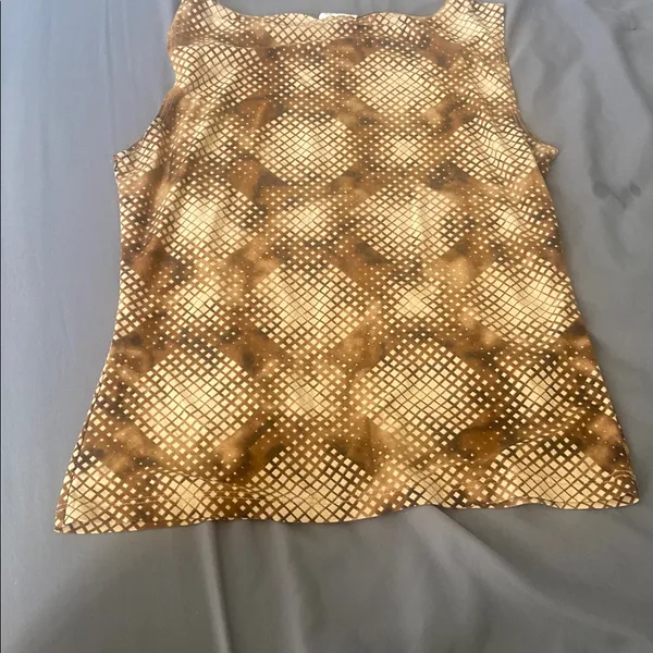 A'Gaci Sleeveless Brown Geo Print Tank - Image 5
