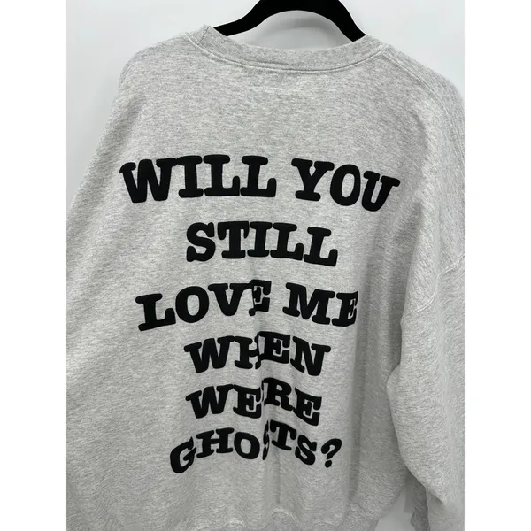 Skull House Ghost Graphic Sweatshirt Gray Will You Still Love Me XL 2XL - Image 8