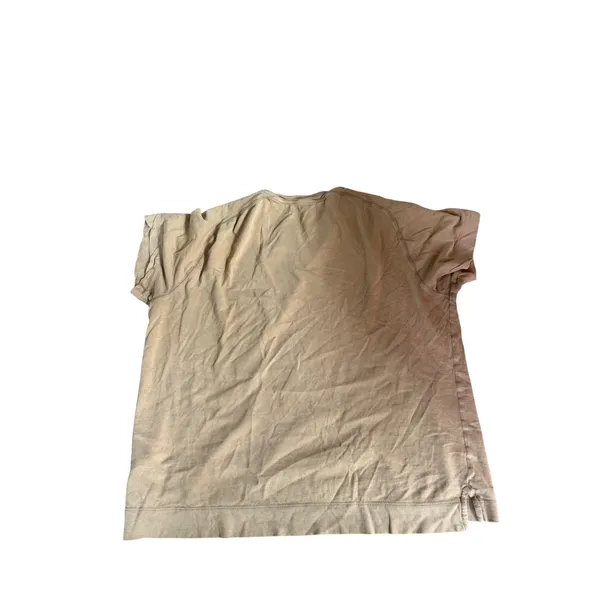 Everlane Womens Organic Cotton Boxy Crew Neck T-Shirt Tan Ochre Size M - Image 2