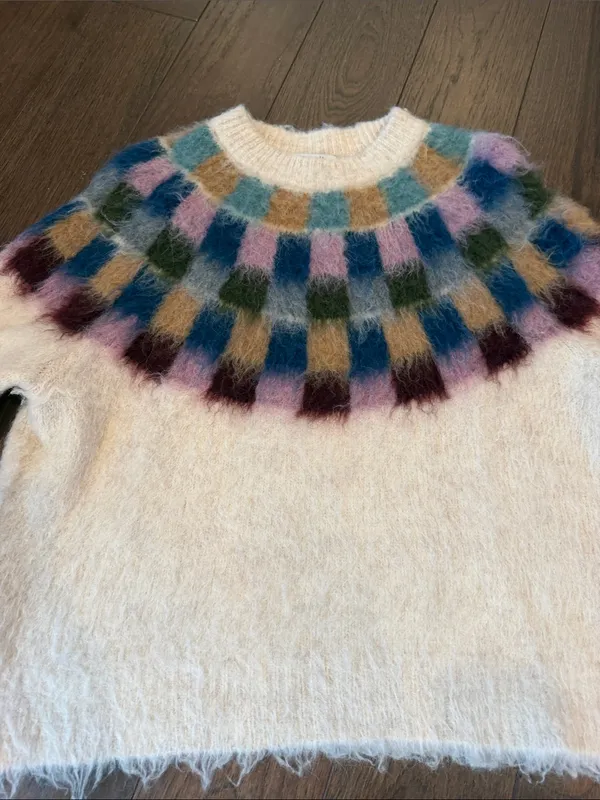 Madewell Sorenna Brushed Checkerboard Sweater in Size Medium - C71-014 - Image 4