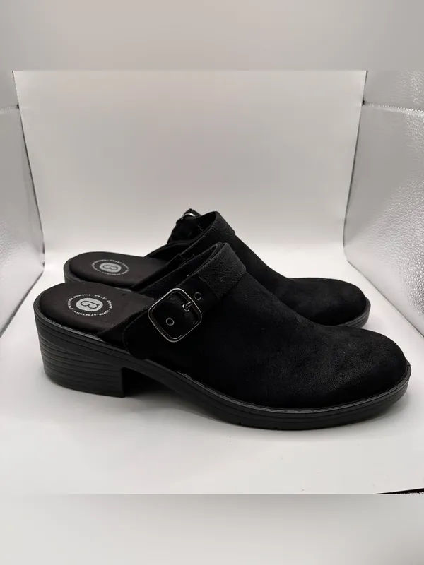 BZEES Open Book Women's Mules black size 10M slip on comfort - Image 2