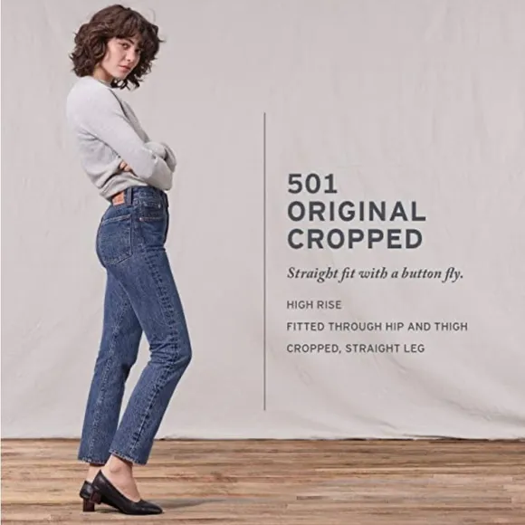 Levi's NWOT 501 Jeans Cropped - Image 2