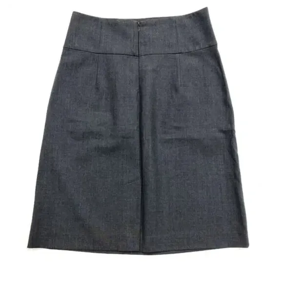 Theory Gray Career Skirt High Waist Pencil‎ Skirt Business Office Wear Sz 8-flaw - Image 2
