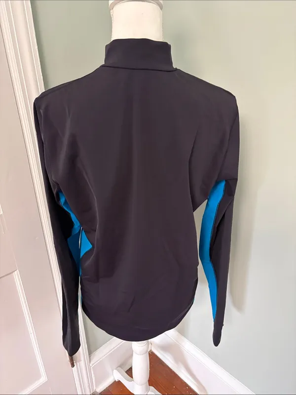 Lands'‎ End Navy & Blue Quarter-Zip Athletic Rash Guard Long-Sleeve Top Medium - Image 3