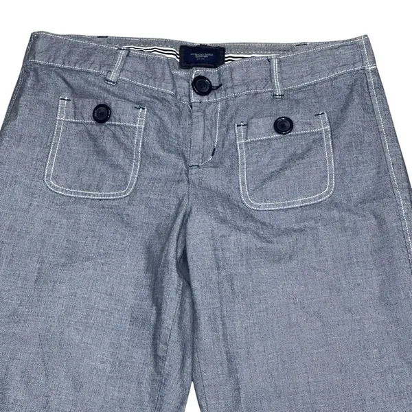 American Eagle Wide Leg Pants Women's Size 10 Low Rise Blue Utility Streetwear - Image 3