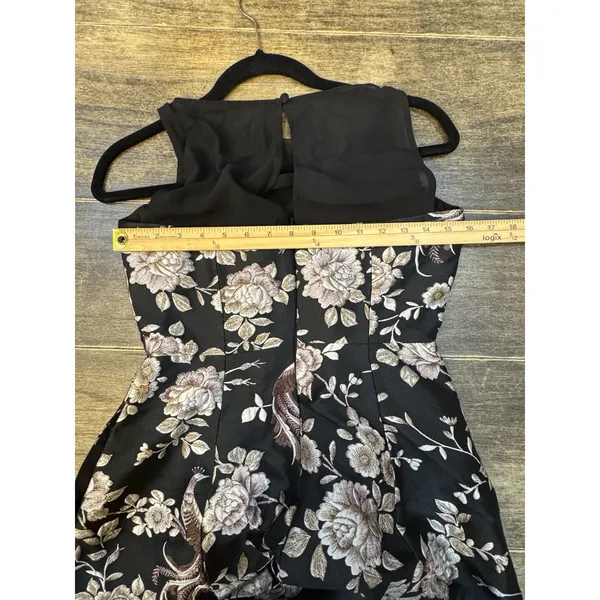 Kate Spade New York Lillianne dress Black Floral Mesh Neckline Size XS Cocktail - Image 10