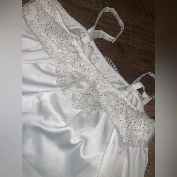 Rya Primrose beaded Chemise Nwt M slip satin anthro wedding sexy lingerie $150 - Image 9