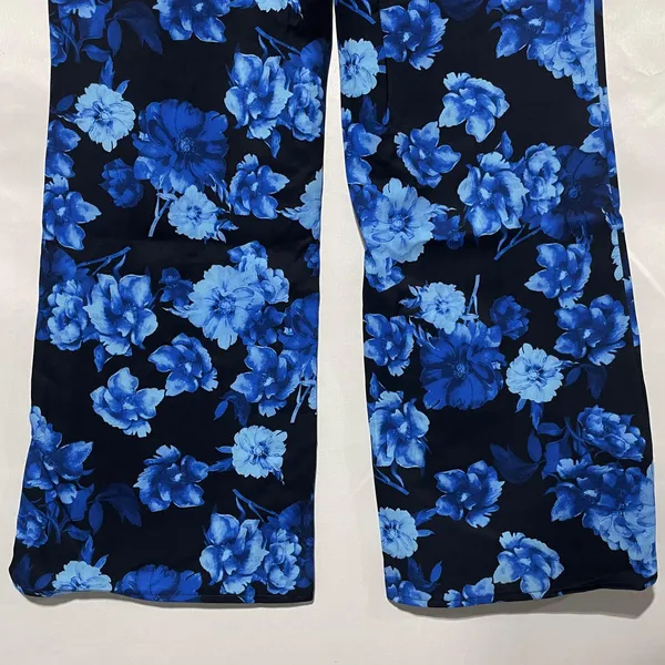 Area stars New Floral Print Work Pants Trousers Hannah Black Blue Size XL - Image 10