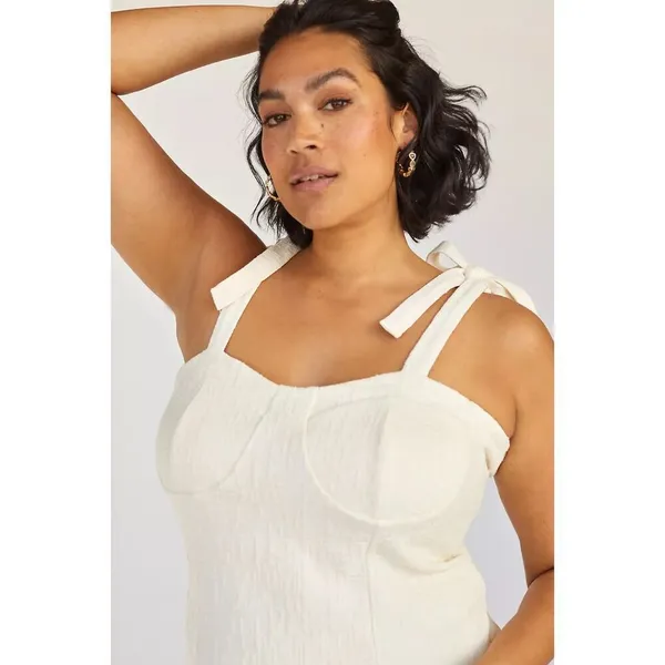 ✨Anthropologie Maeve Structured Tie Sz Large Tank✨ - Image 4