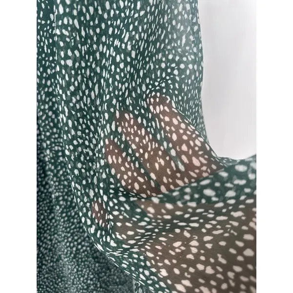 Joie Balloon Sleeve‎ Mini Dress Green Arctic Animal Spot Size XXL Chiffon Flowy - Image 5