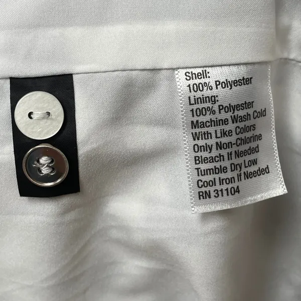 The Limited‎ Shirt Dress Women XS Black White NO BELT Abstract Print 3/4 Sleeve - Image 15