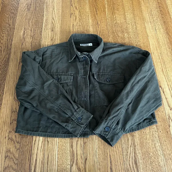 Cropped utility jacket Green Size M - Image 2