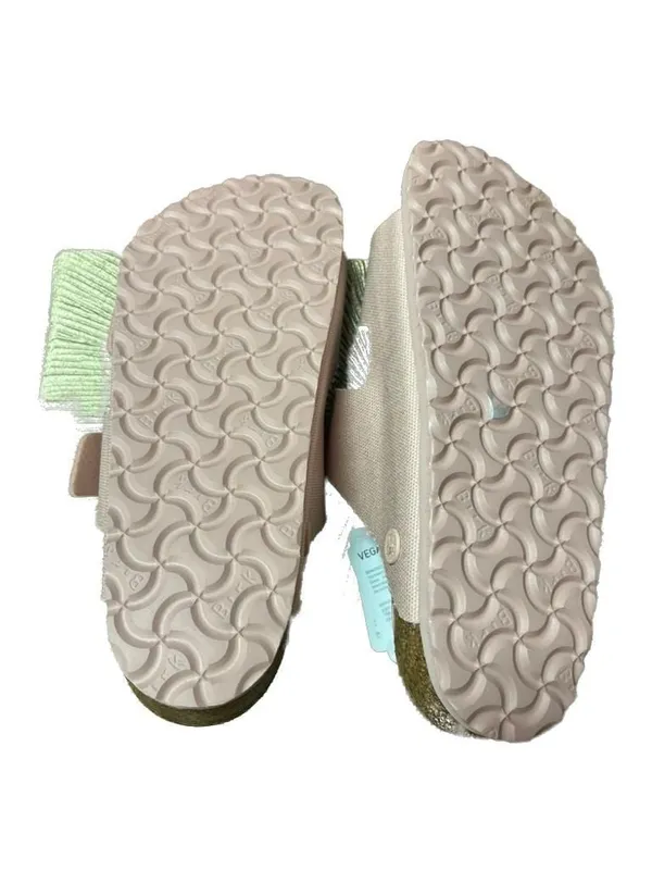 Birkenstock Arizona Vegan Textile Sandals in Soft Pink Canvas Rose - Image 6