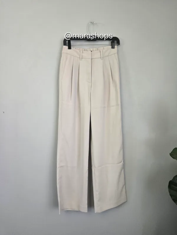 Quince Stretch Crepe Pleated Wide Leg Pants - Image 4