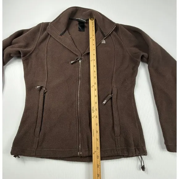 The North Face‎ Fleece Jacket Full Zip Pockets Brown Outdoors Womens S - Image 5