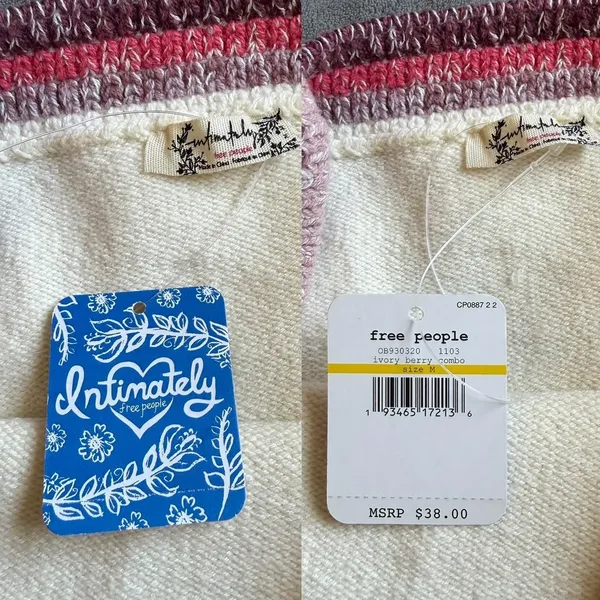 Intimately Free People In The Sun Knit Brami Crop Top NEW with tags size Medium - Image 6