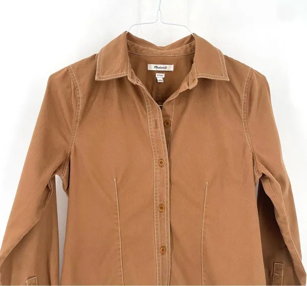 MADEWELL Darted Button-Up Shirt in (Re)generative Chino Western Long Sleeve - Image 7