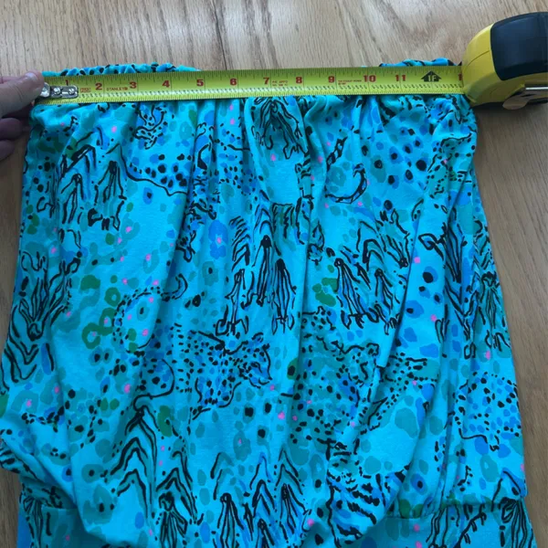 Lilly Pulitzer Size Small Morada‎ Maxi Dress Shorely Blue Strapless Animal Print - Image 10