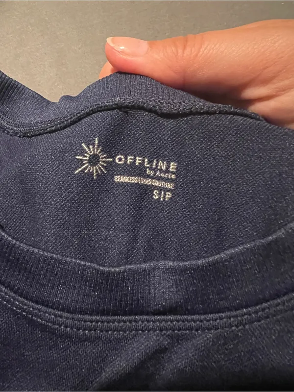 Aerie offline navy seamless crop top small - Image 8