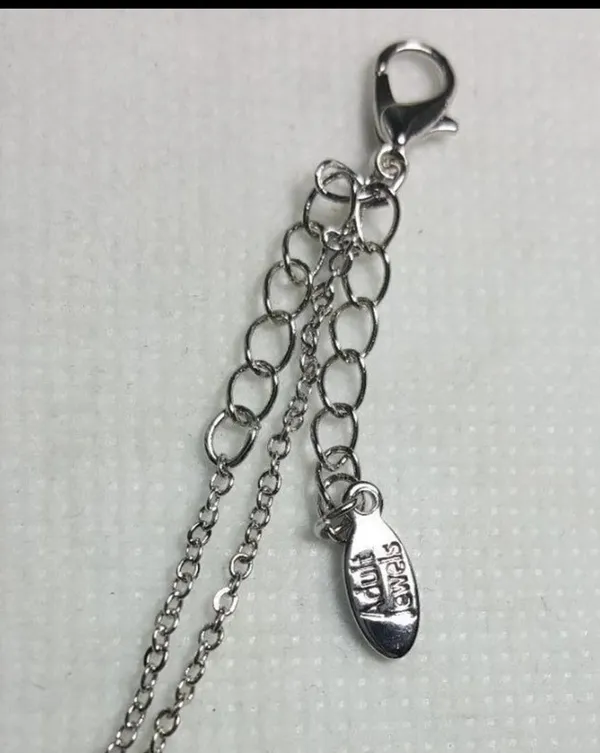 Silver Heart Diamond Pendant Necklace - Image 3