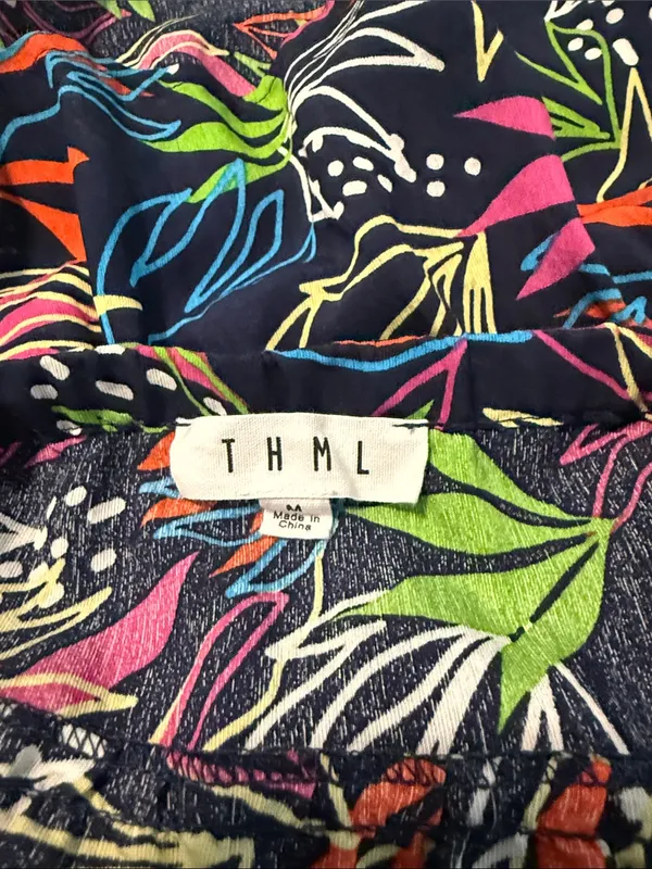 THML Multicolor Floral Print Tank Top - Navy Base - Image 3