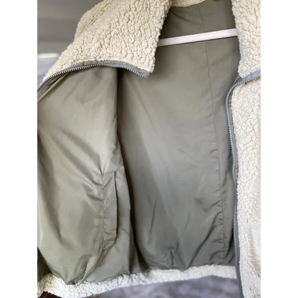 Kori Fleece Sherpa Jacket Reversible Buttery Soft Ski Snow Bunny‎ Winter Cozy S - Image 4