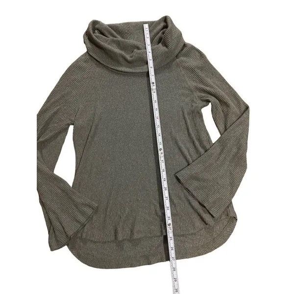Anthropologie‎ Maeve Maurisa Cowlneck Thermal Sweater XS Olive green - Image 5
