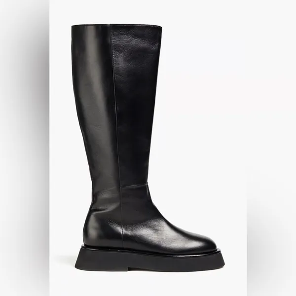 $810 Wandler Women's Black Rosa Leather Knee High Boot Shoes Size 37 Fall - Image 6