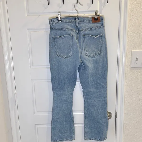 Citizens of Humanity Demy Cropped Flare Jeans Size 28 Light Wash Distressed - Image 3