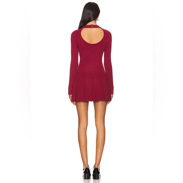Free People Emmy Mini Dress in Aged Red Medium - Image 3