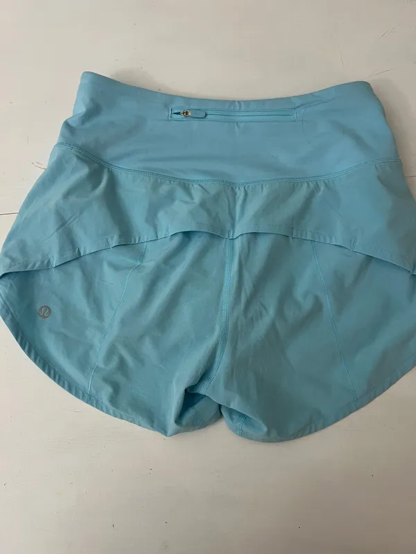 Lululemon Speed Up High-Rise Lined Short 4" Cyan Blue - Image 2