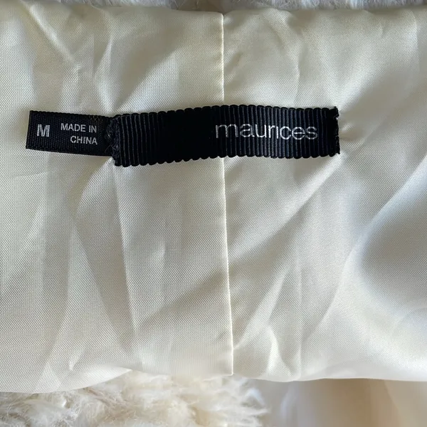 Maurices Cream Faux Fur Open Vest - Image 4