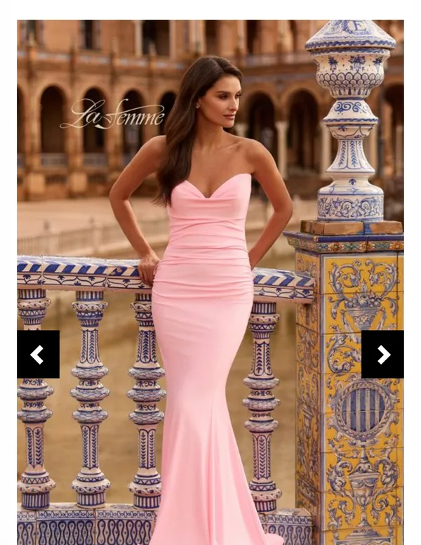 La Femme Mermaid Prom Dress - Image 7