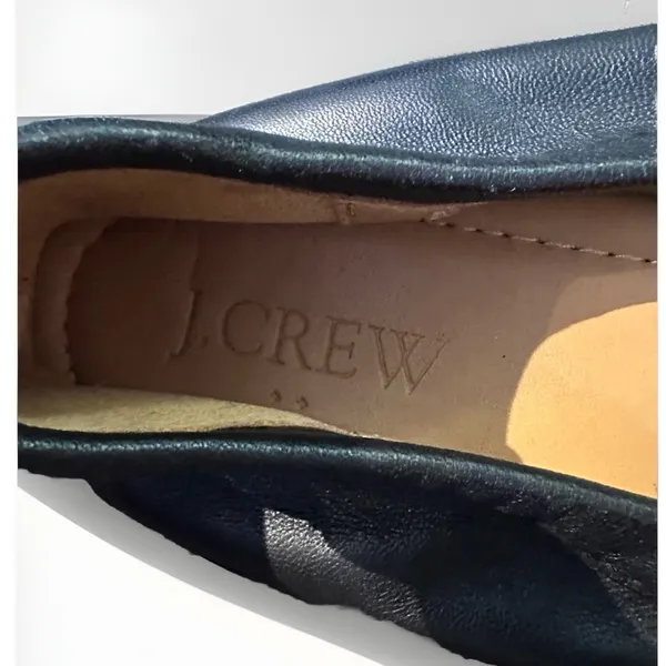 J. Crew Lizzie Leather Ballet Flats Black Women’s‎ Size 8.5 - Image 8