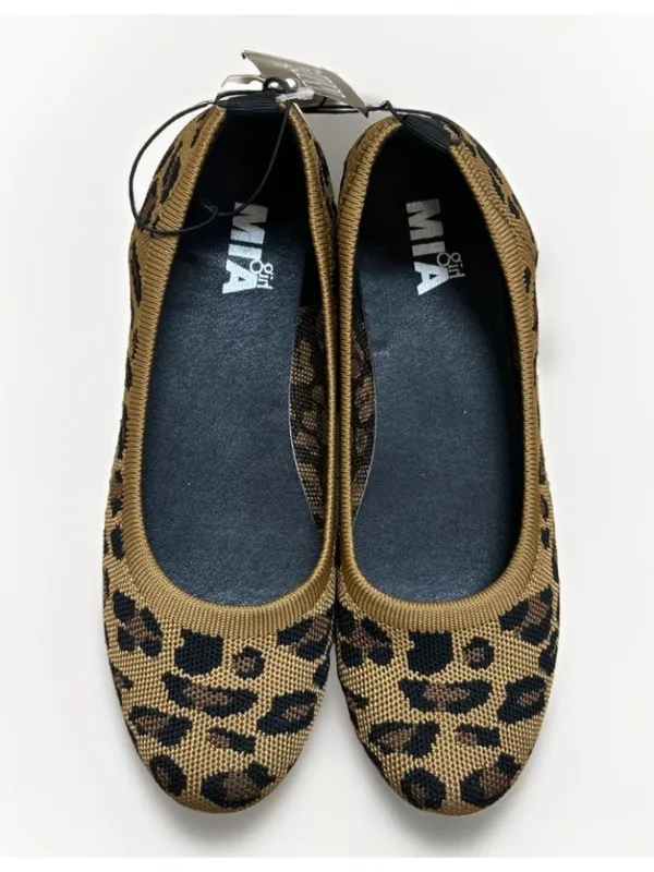 MIA Size 8 Cheetah Print Rubber Sole Stretch Ballet Flat Loafer Shoe, New - Image 2