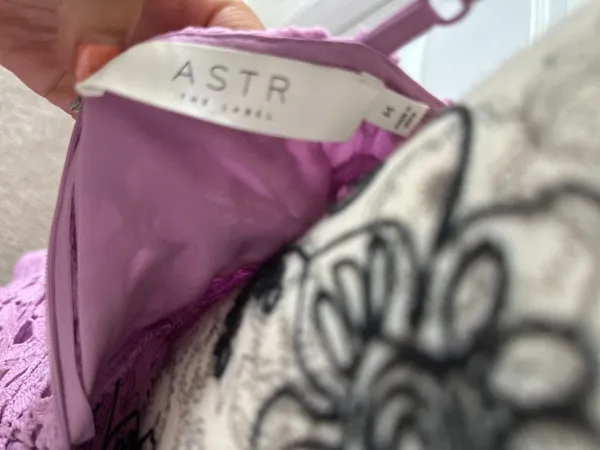 ASTR THE LABEL Purple Lace A Line Midi Dress Sz X Small - Image 7