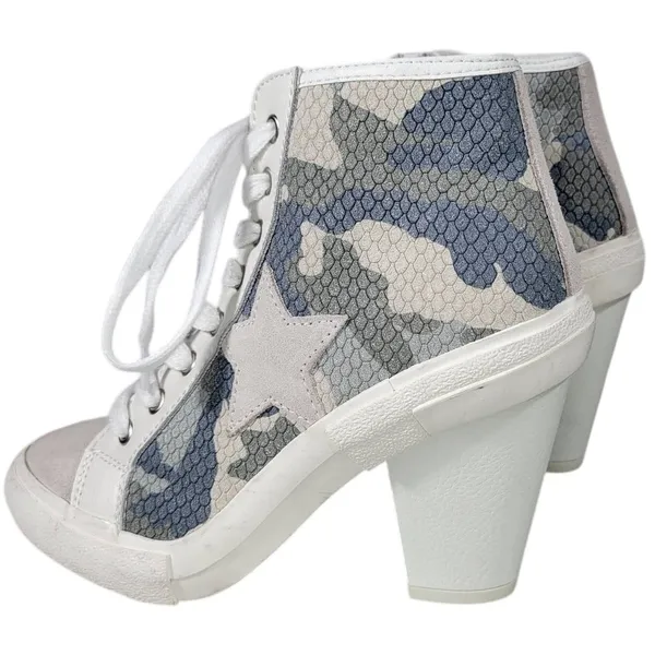 Vintage Havana Women's High Top Heeled Fashion Sneakers Camo Multi Size‎ 5.5 - Image 3