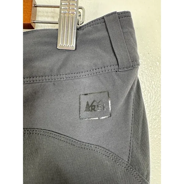 REI Co-op Womens Hiking Shorts Black Grey Size 10 Stretch Outdoor Trail Active - Image 4