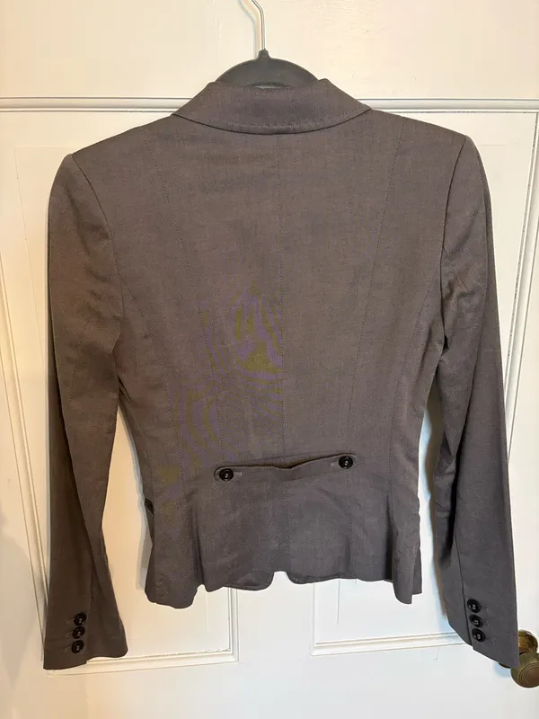 H&M Gray Blazer Jacket - Image 5
