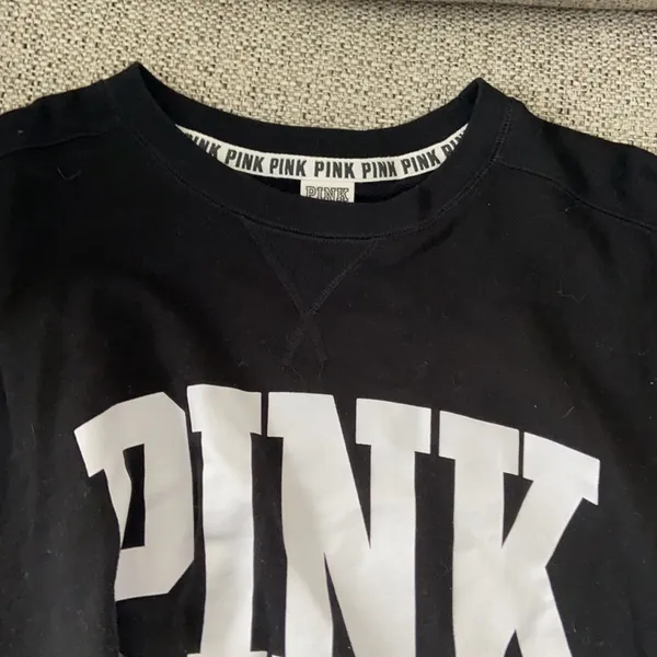 Pink Victoria’s Secret black sweatshirt - Image 8