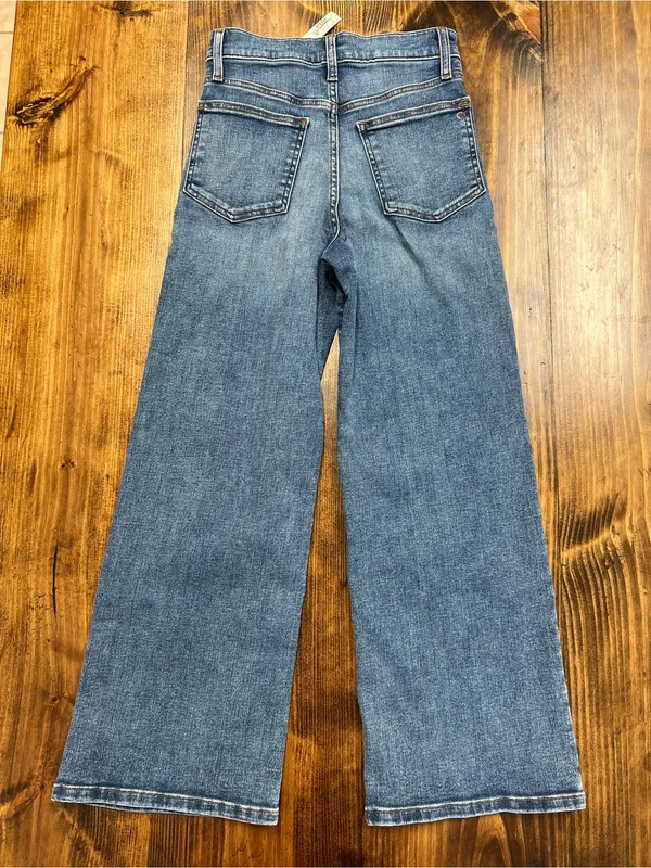 Madewell The Wide-Leg Crop Jean in Super Stretch Denim Oneida Wash Size 24 NWT - Image 8